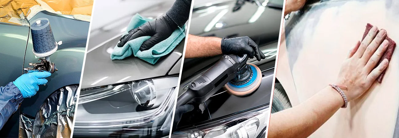 Serviço de lataria e pintura automotiva